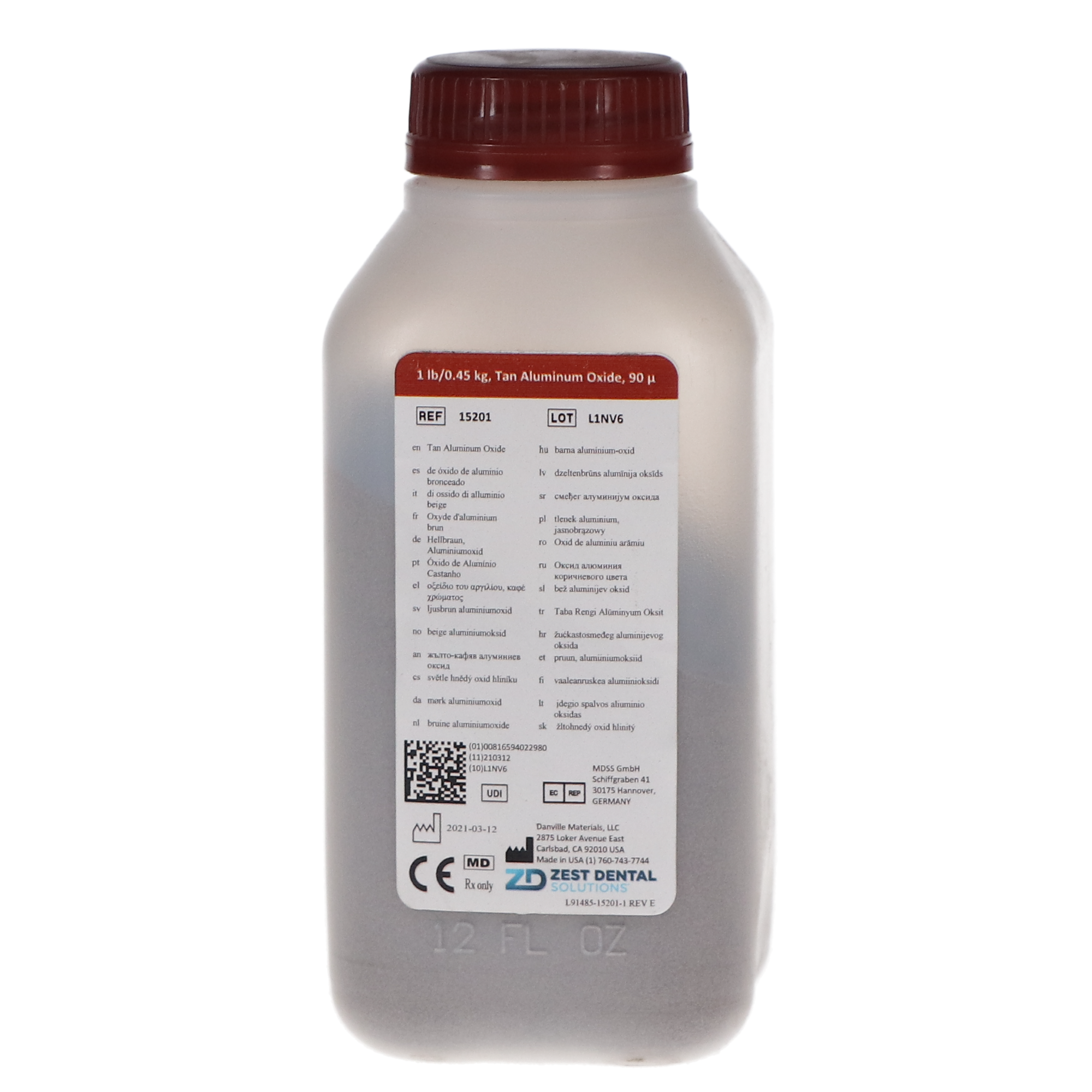 Danville Materials 15201 Aluminum Oxide 90 Micron 1 Lb Medial Grade Alpha Alumina Danville Materials 15201 Aluminum Oxide 90 Micron 1 Lb Medial Grade Alpha Alumina